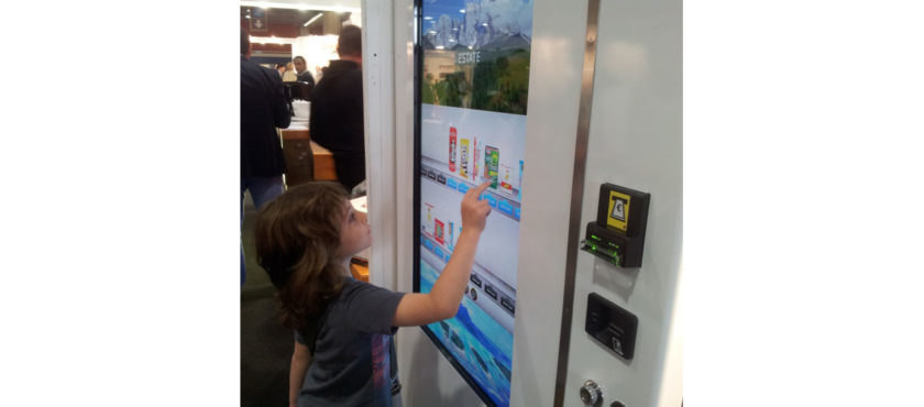 Smart vending machines feature digital displays that support entertaining experiences