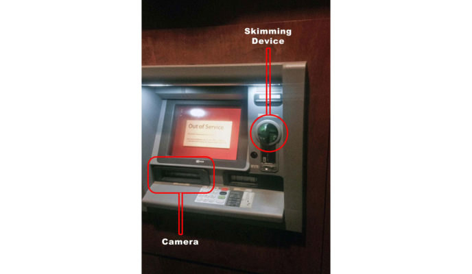 圖 1.ATM 側錄系統使用讀卡機與記錄裝置。(資料來源：Aspen Public Radio)