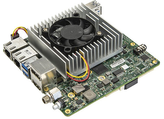 Figure 2. The AAEON UP Xtreme is equipped with Intel® Core™ or Intel® Celeron® processors, and supports up to six Intel® Movidius™ VPUs. (Source: AAEON)