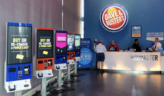 Figure 2. Kiosks make transactions part of the fun at Dave & Busters. (Source: Diebold Nixdorf)